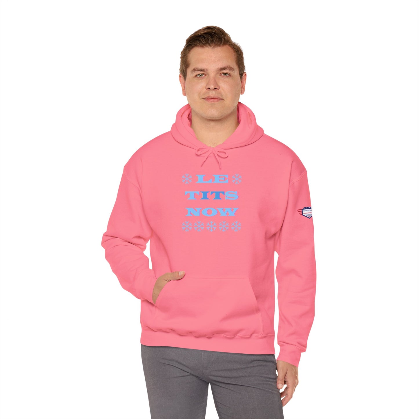 “LETitSNOW” - Funny Holiday Hoodie, Unisex Sweatshirt, Christmas Gift, Winter Apparel, Casual Wear, Birthday Present, Cozy Layer