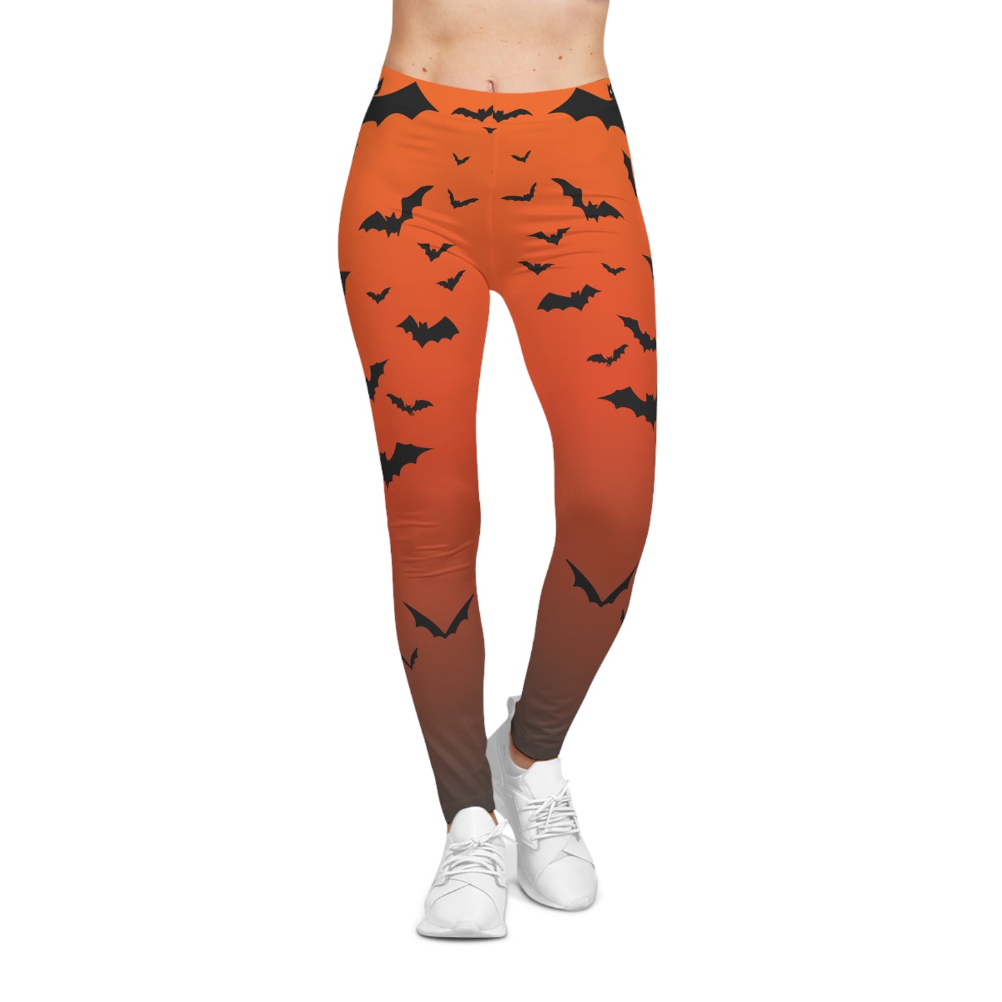 Halloween Bat Print Leggings for Women, Spooky Fitness Wear, Casual Tights, Fall Fashion, Holiday Activewear, Yoga Pants