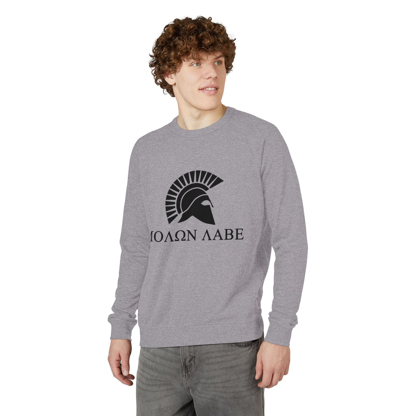 Come and take them - Unisex French Terry Crewneck Sweatshirt with Molon Labe Design, Casual Wear, Gift for Her, Him, Fitness, Everyday Style