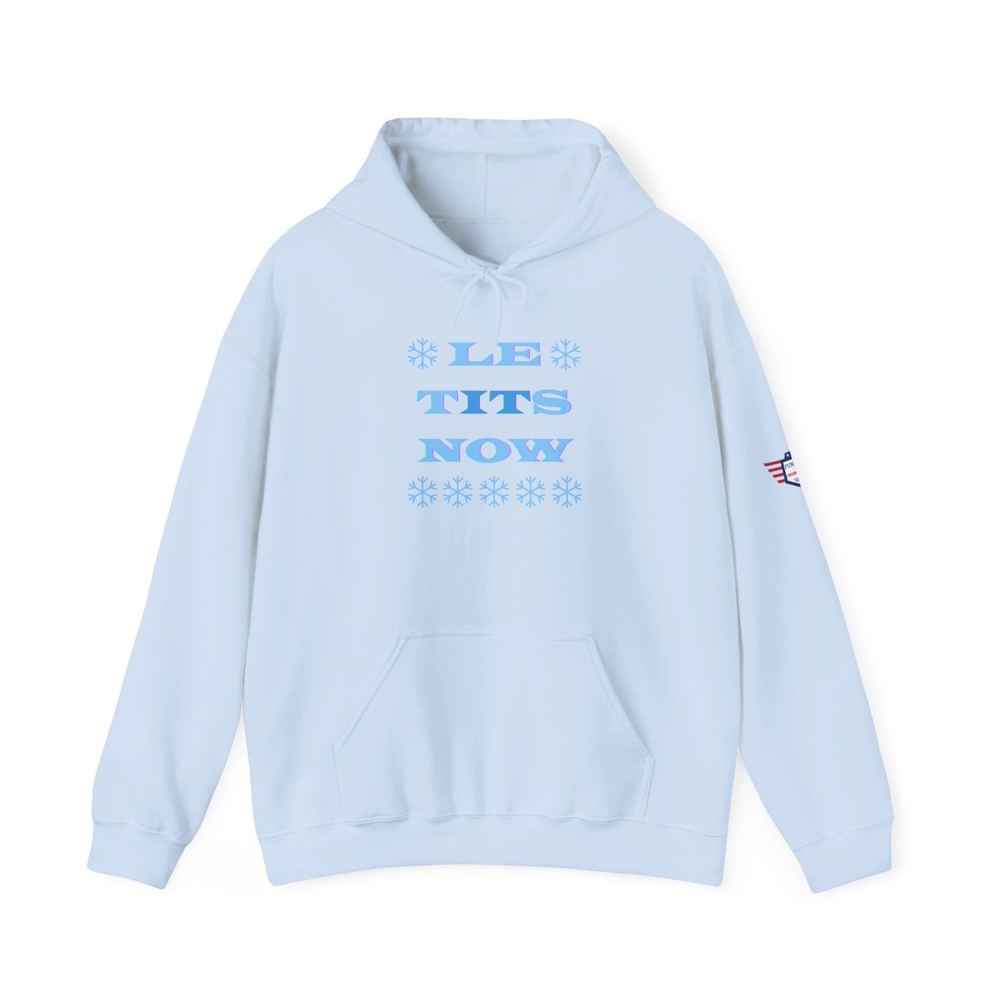 “LETitSNOW” - Funny Holiday Hoodie, Unisex Sweatshirt, Christmas Gift, Winter Apparel, Casual Wear, Birthday Present, Cozy Layer