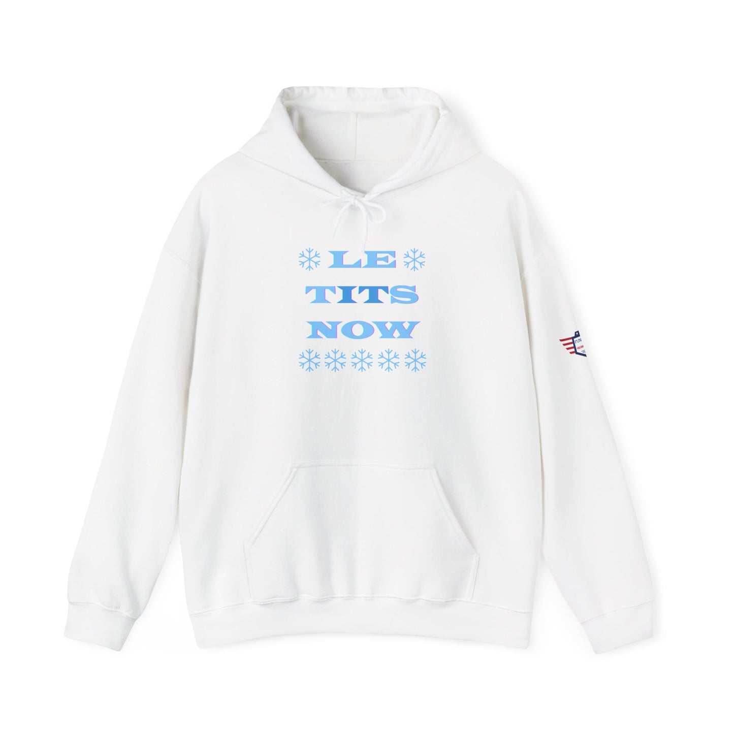 “LETitSNOW” - Funny Holiday Hoodie, Unisex Sweatshirt, Christmas Gift, Winter Apparel, Casual Wear, Birthday Present, Cozy Layer