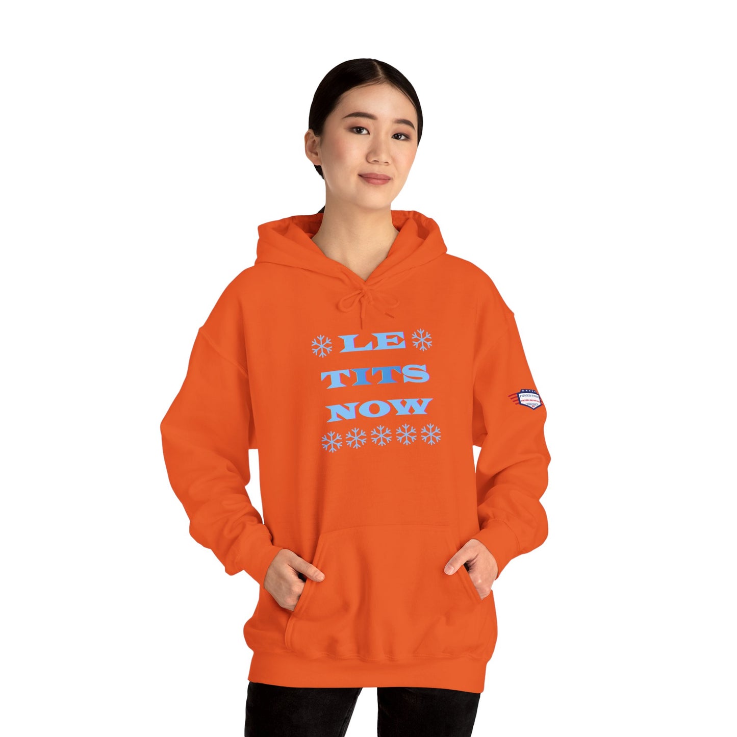 “LETitSNOW” - Funny Holiday Hoodie, Unisex Sweatshirt, Christmas Gift, Winter Apparel, Casual Wear, Birthday Present, Cozy Layer
