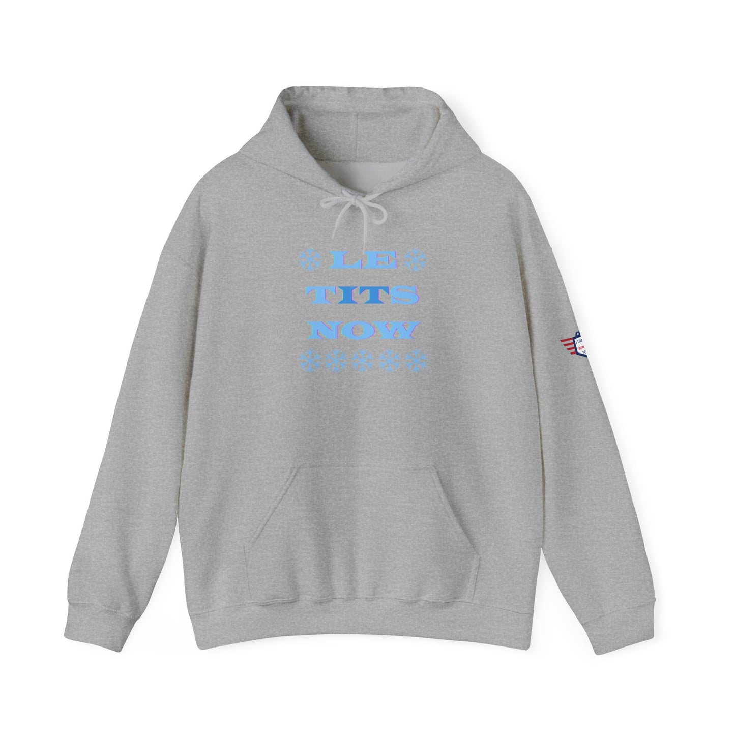 “LETitSNOW” - Funny Holiday Hoodie, Unisex Sweatshirt, Christmas Gift, Winter Apparel, Casual Wear, Birthday Present, Cozy Layer