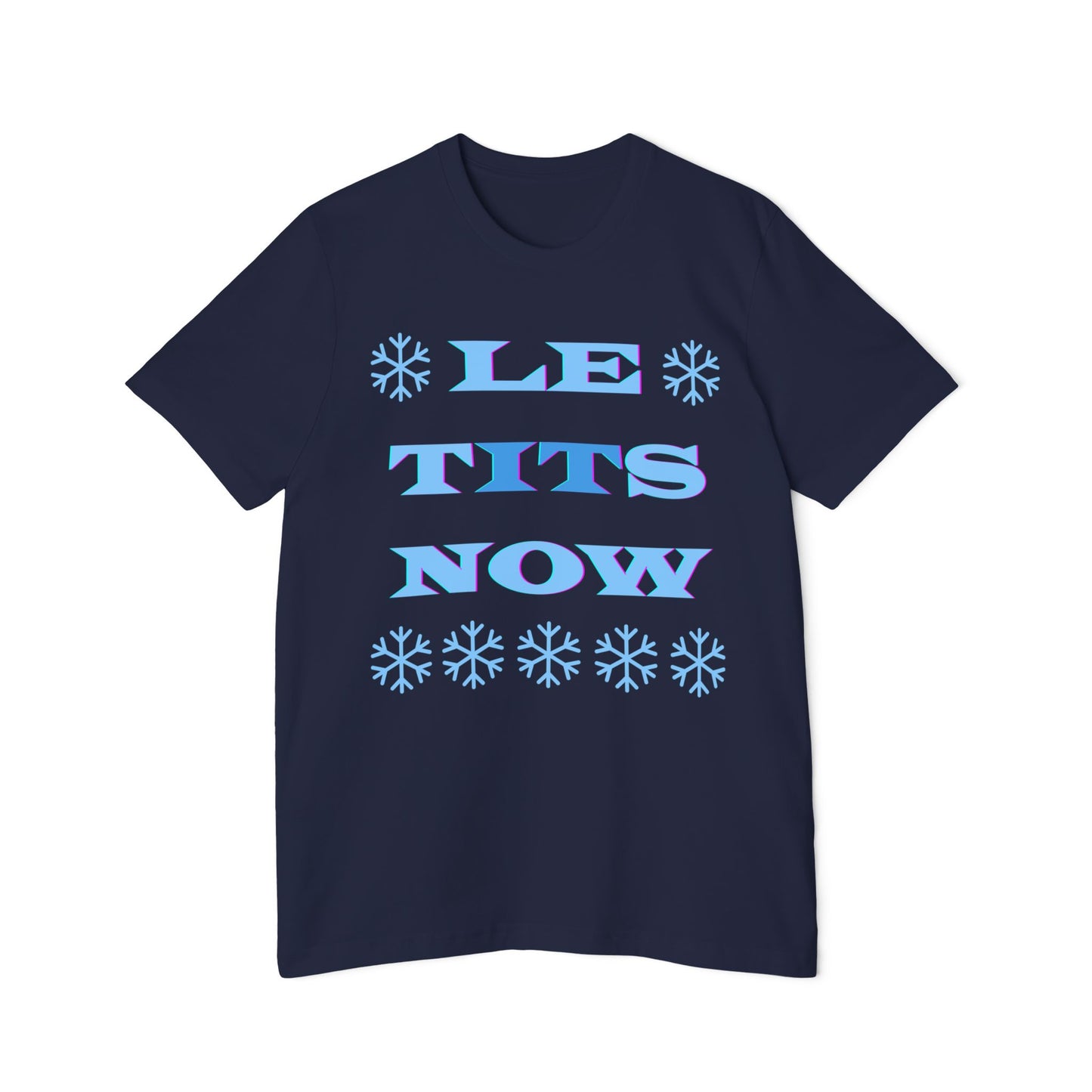 “LETitSNOW” - Playful Winter T-Shirt, Funny Holiday Tee, Unisex Graphic Shirt, Winter Party Wear, Gift for Friends