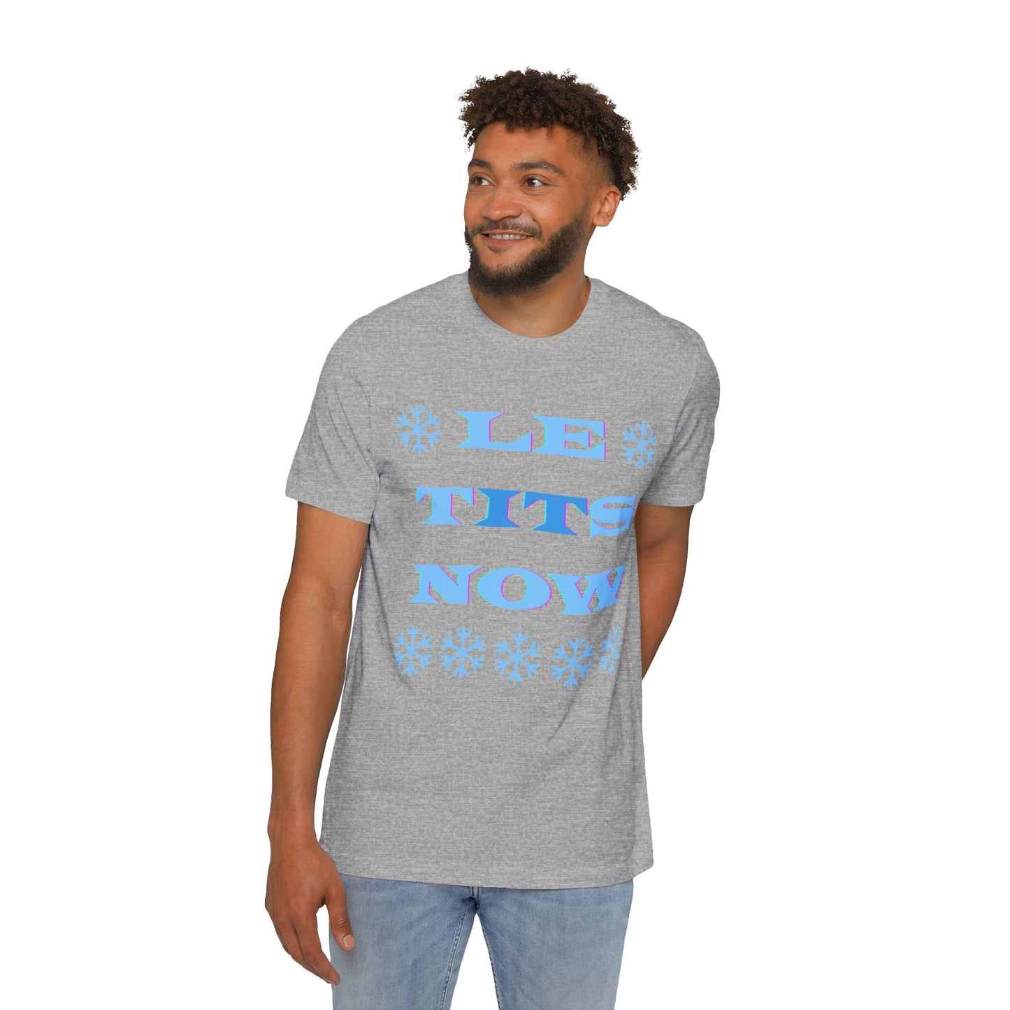 “LETitSNOW” - Playful Winter T-Shirt, Funny Holiday Tee, Unisex Graphic Shirt, Winter Party Wear, Gift for Friends