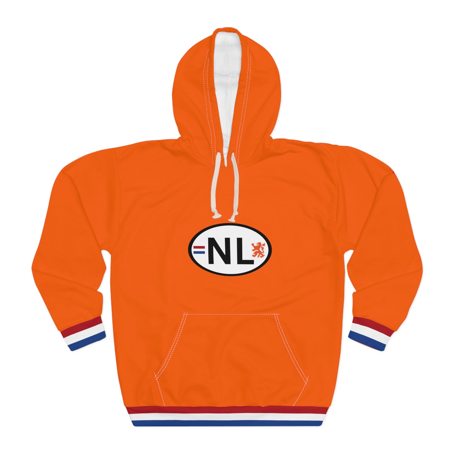 Vibrant Unisex Pullover Hoodie with Dutch Pride Design, Perfect for Voetbal, Parties, Casual Wear, Sports Events, Gift Idea