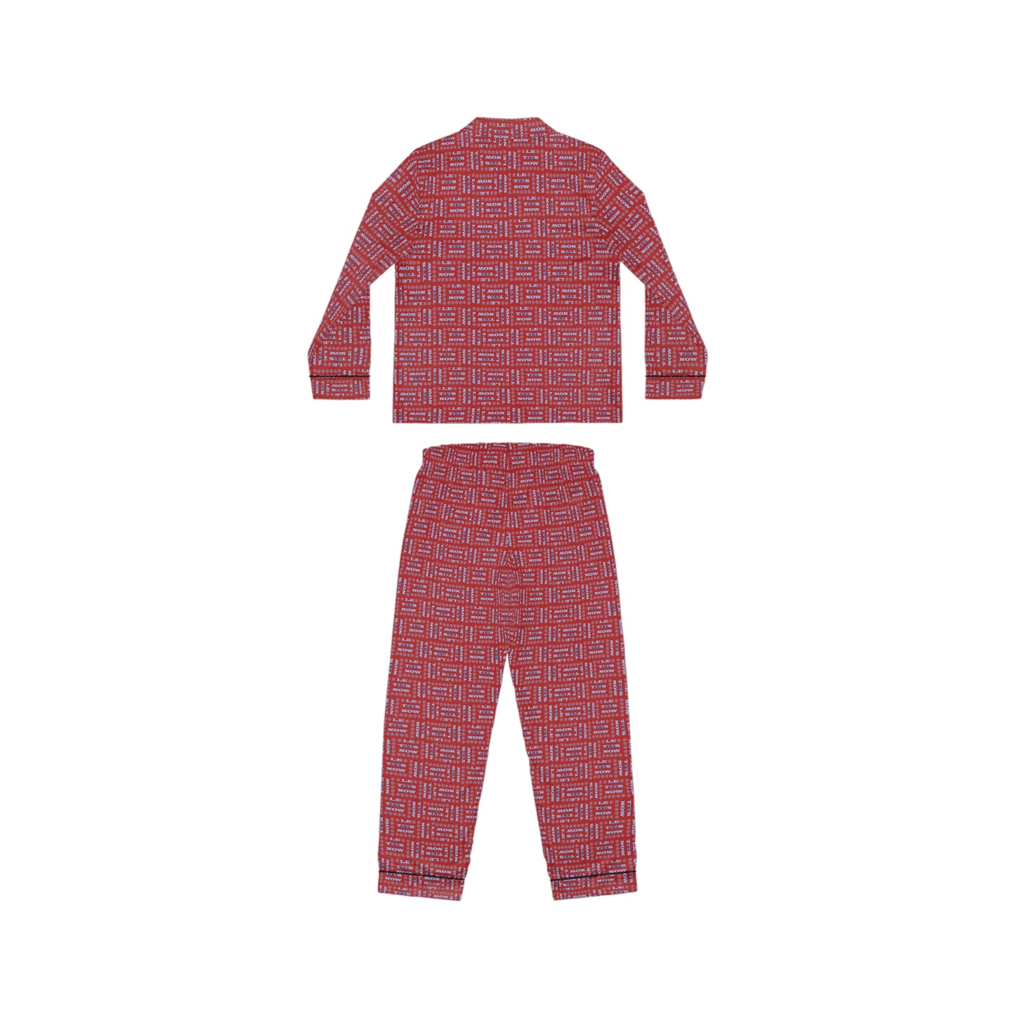 LETitSNOW - Women's Satin Pajamas Set - Bold Red Print, Cozy Nightwear, Perfect for Sleepovers, Birthdays, Mother's Day, Self-Care Days