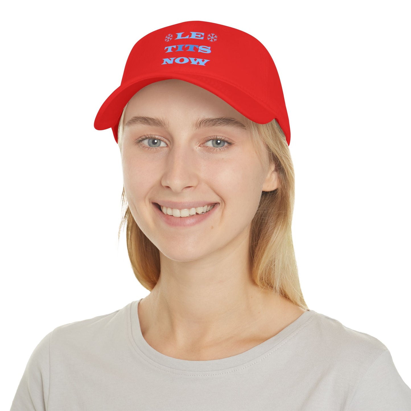 LETitSNOW - Fun Holiday Low Profile Baseball Cap, Casual Cap, Festive Headwear, Unique Gift for Friends, Summer Accessory, Party Hat