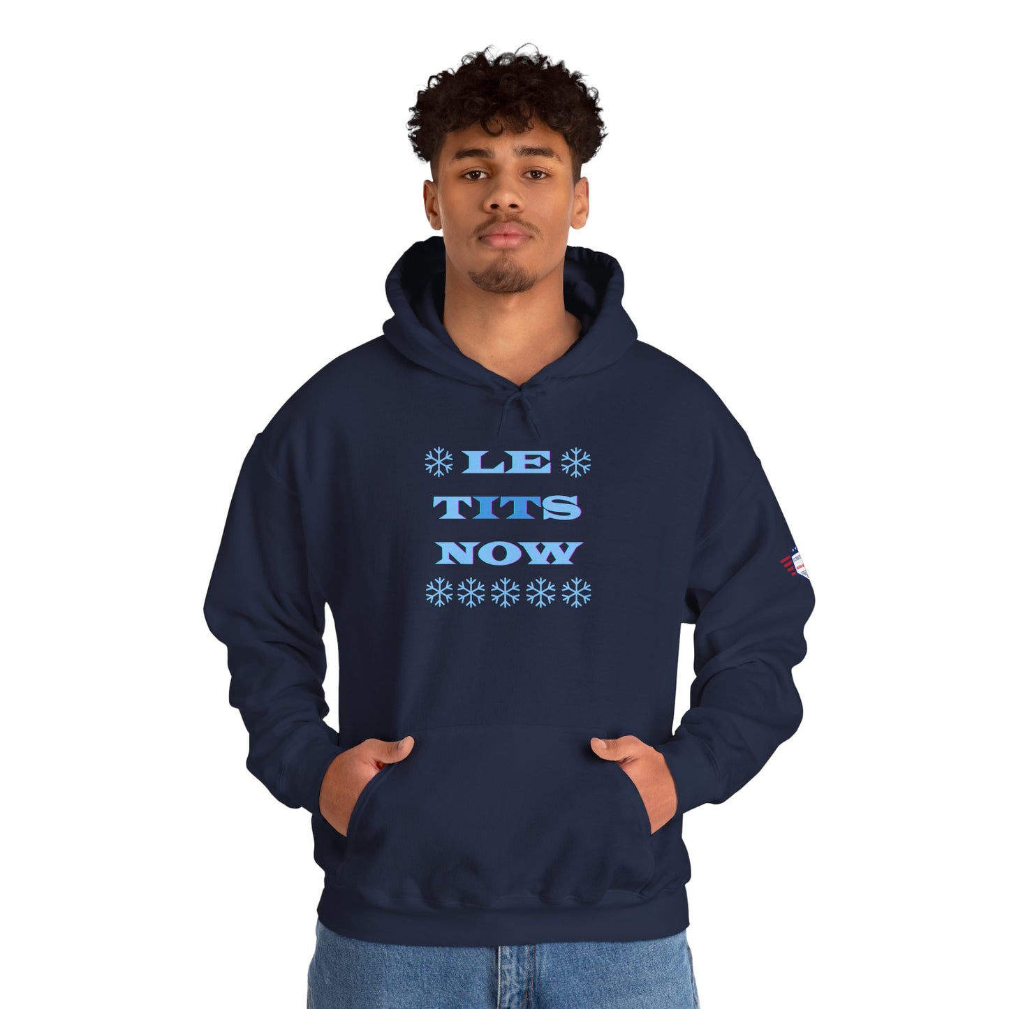 “LETitSNOW” - Funny Holiday Hoodie, Unisex Sweatshirt, Christmas Gift, Winter Apparel, Casual Wear, Birthday Present, Cozy Layer