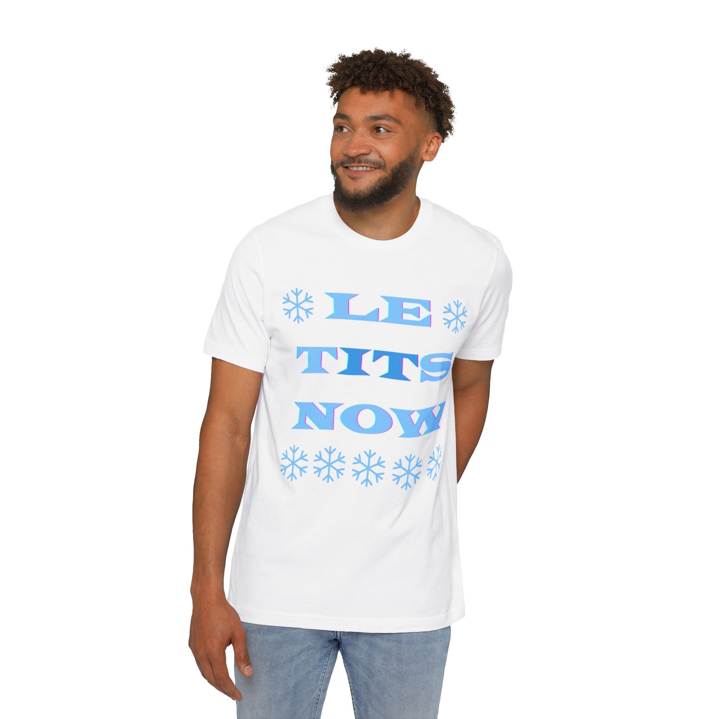 “LETitSNOW” - Playful Winter T-Shirt, Funny Holiday Tee, Unisex Graphic Shirt, Winter Party Wear, Gift for Friends