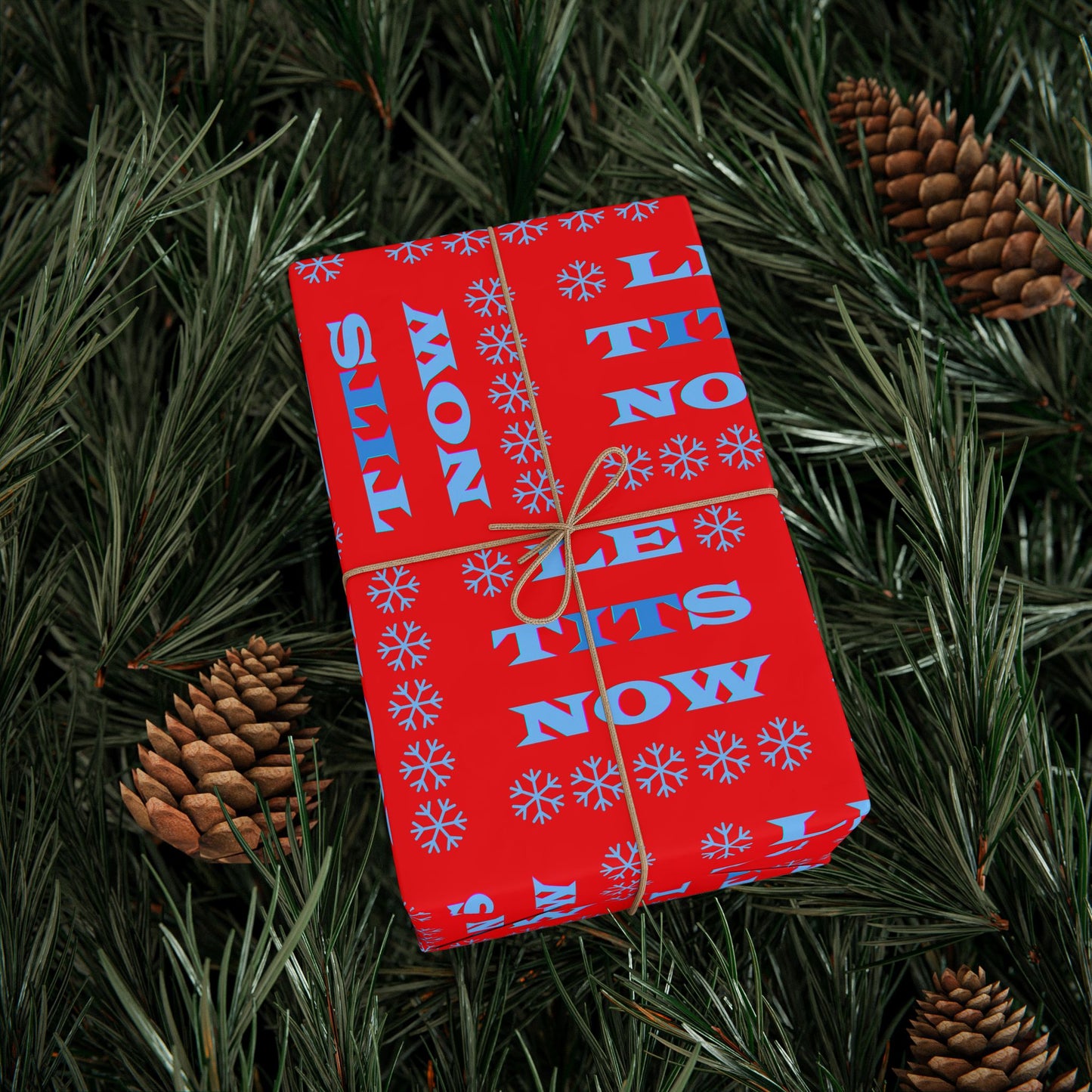 LETitSNOW - Festive Wrapping Paper for Holidays, Gift Wrap for Christmas, Birthday Party Decor, Floral Design for Celebrations
