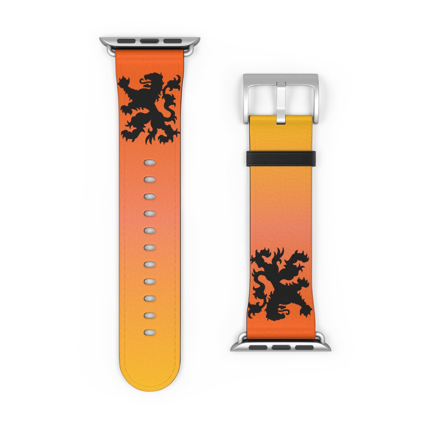Dutch - Gradient Watch Band, Vibrant Sports Strap, Gift for Fitness Enthusiasts, Casual Wear Accessory, Adjustable Silicone Band