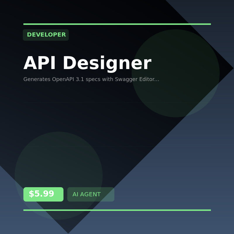 🔌 API Designer — AI agent for Developer