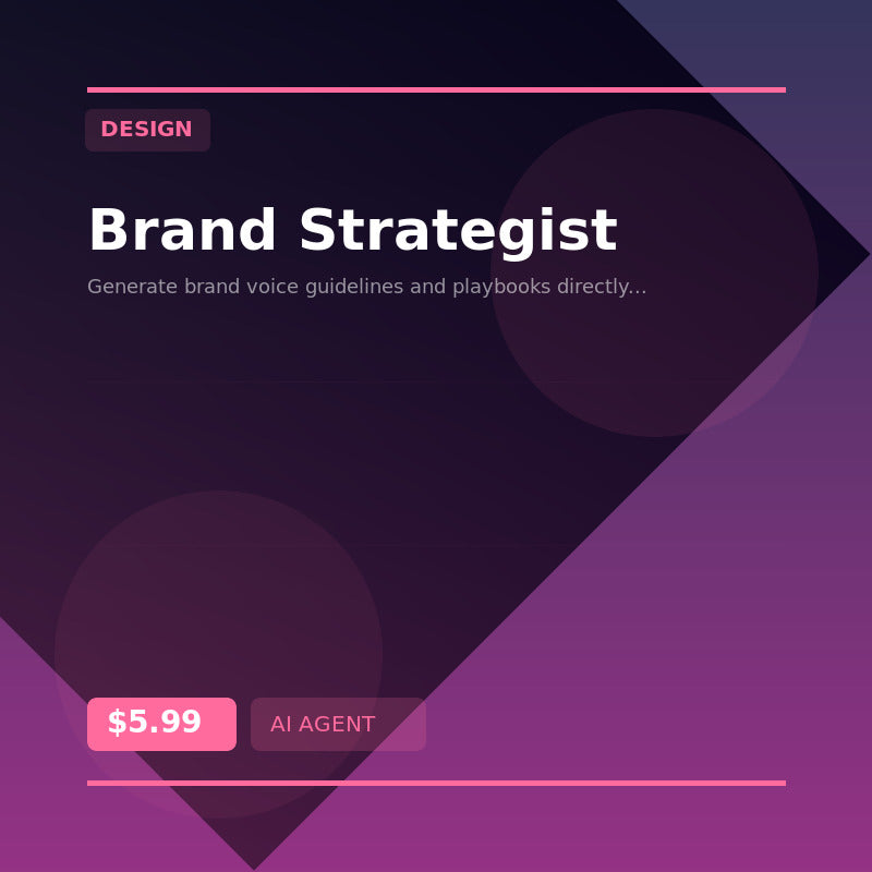 🎨 Brand Strategist — AI agent for Design