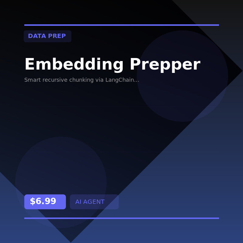 🧬 Embedding Prepper — AI agent for Data Prep