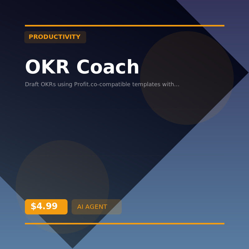 🎯 OKR Coach — AI agent for Productivity