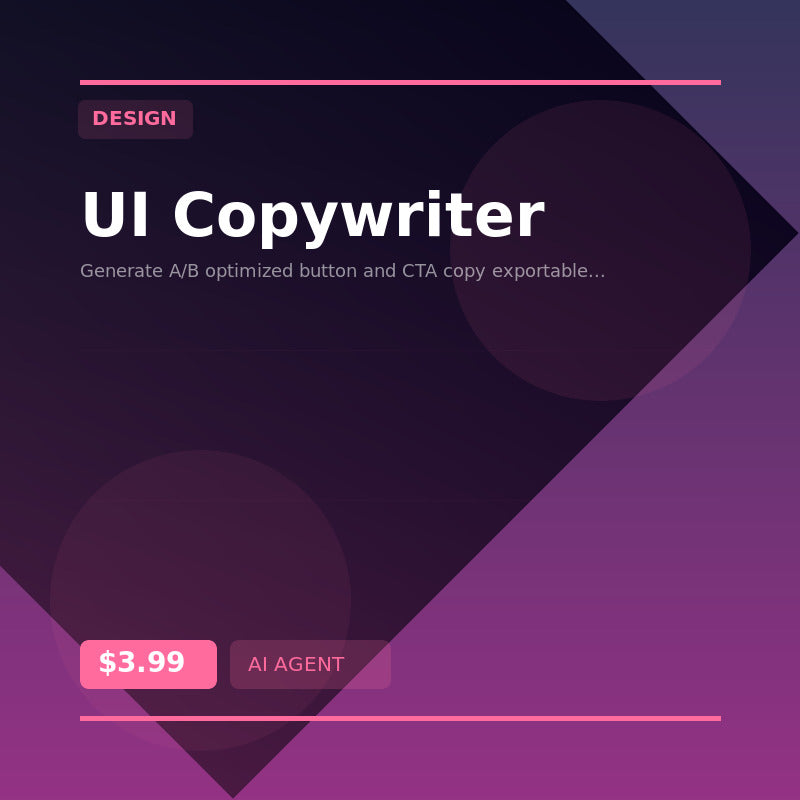 💬 UI Copywriter — AI agent for Design