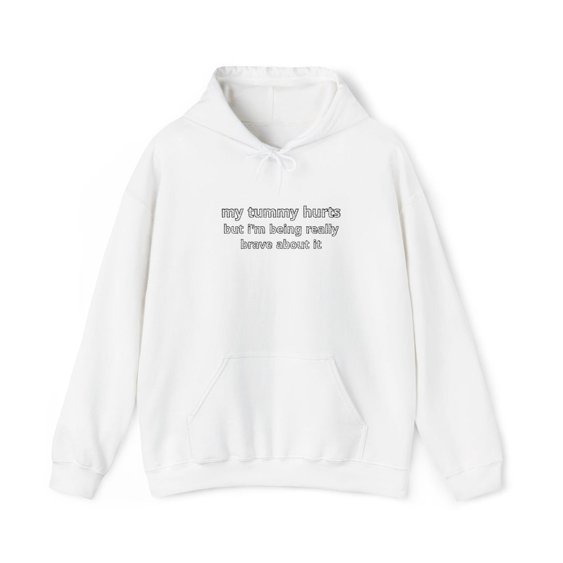 Why We Love the 'My Tummy Hurts But I'm Brave' Meme Hoodie