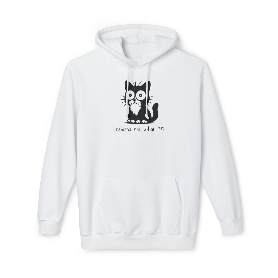 Why Lesbians Purr for 'Eat What?!' Cute Black Cat Pullover – Made in USA