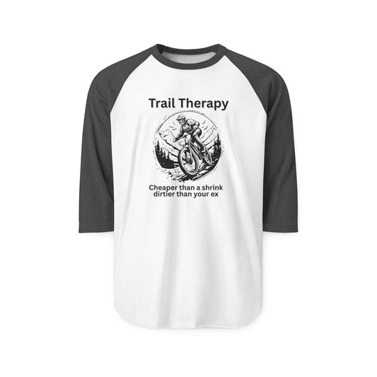 Why Klunkers Love Trail Therapy Funny Raglan Shirt