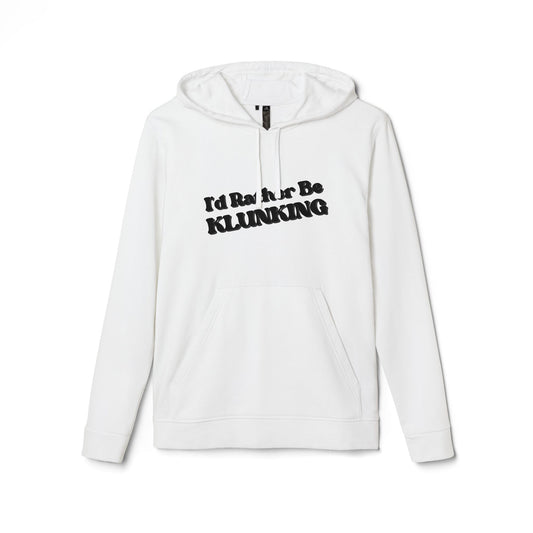 Why Klunkers Love "I'd Rather be Klunking" Adidas Fleece Hoodie