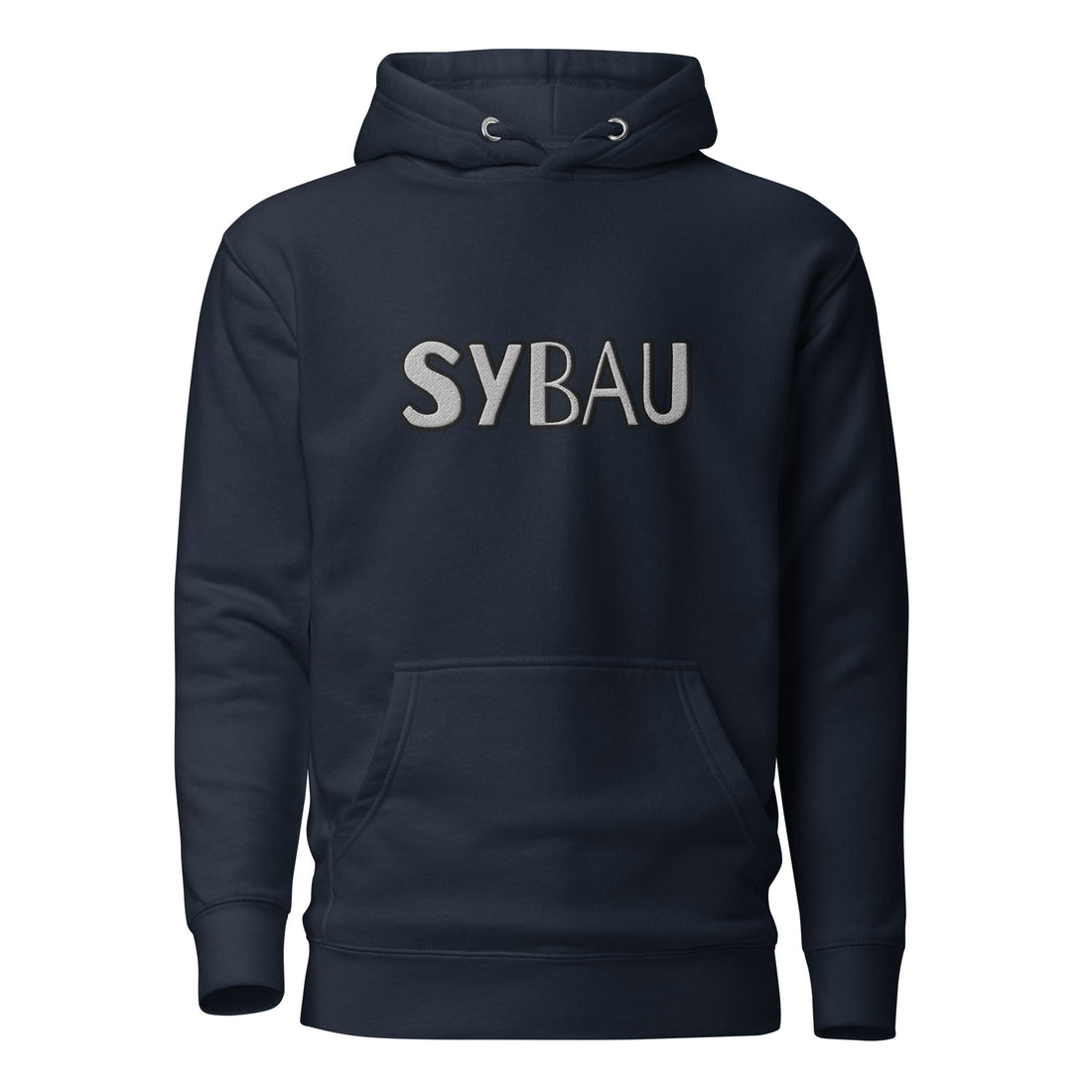 SYBAU Unisex Hoodie: Funny Slang Embroidered Fire