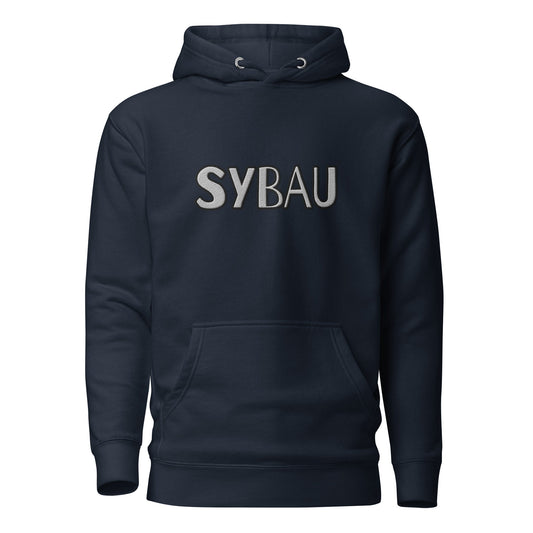 SYBAU Unisex Hoodie: Funny Slang Embroidered Fire
