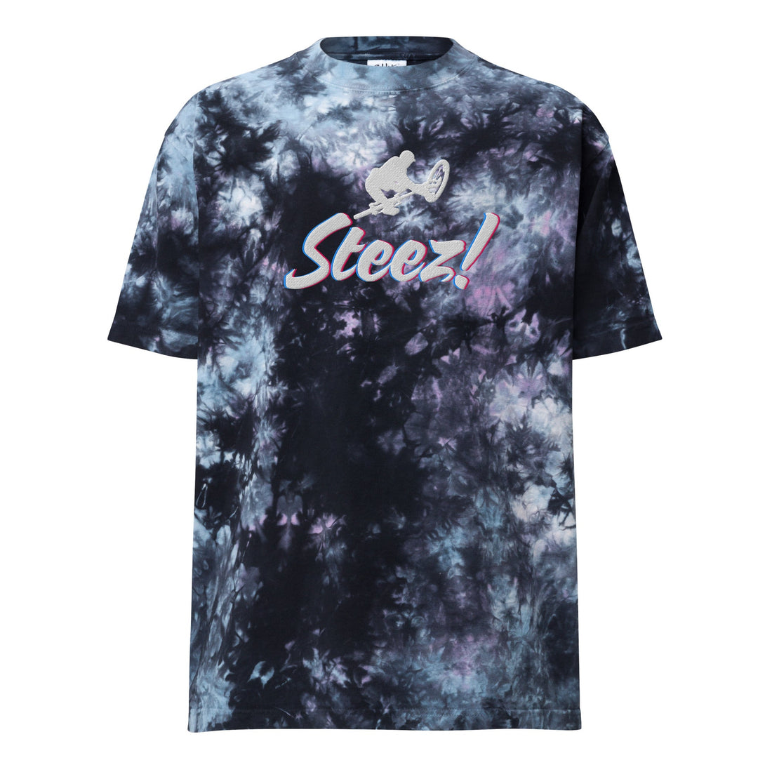 Steez! Oversized Embroidered Tie-Dye T-Shirt Swagger