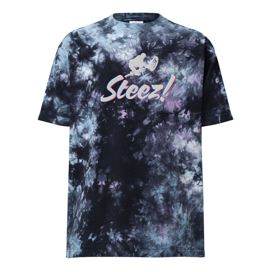 Steez! Oversized Embroidered Tie-Dye T-Shirt Swagger