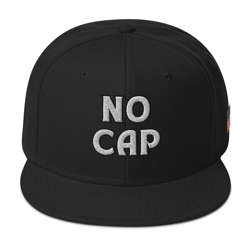 Slay in the 'No Cap' Flat Bill Snapback Hat