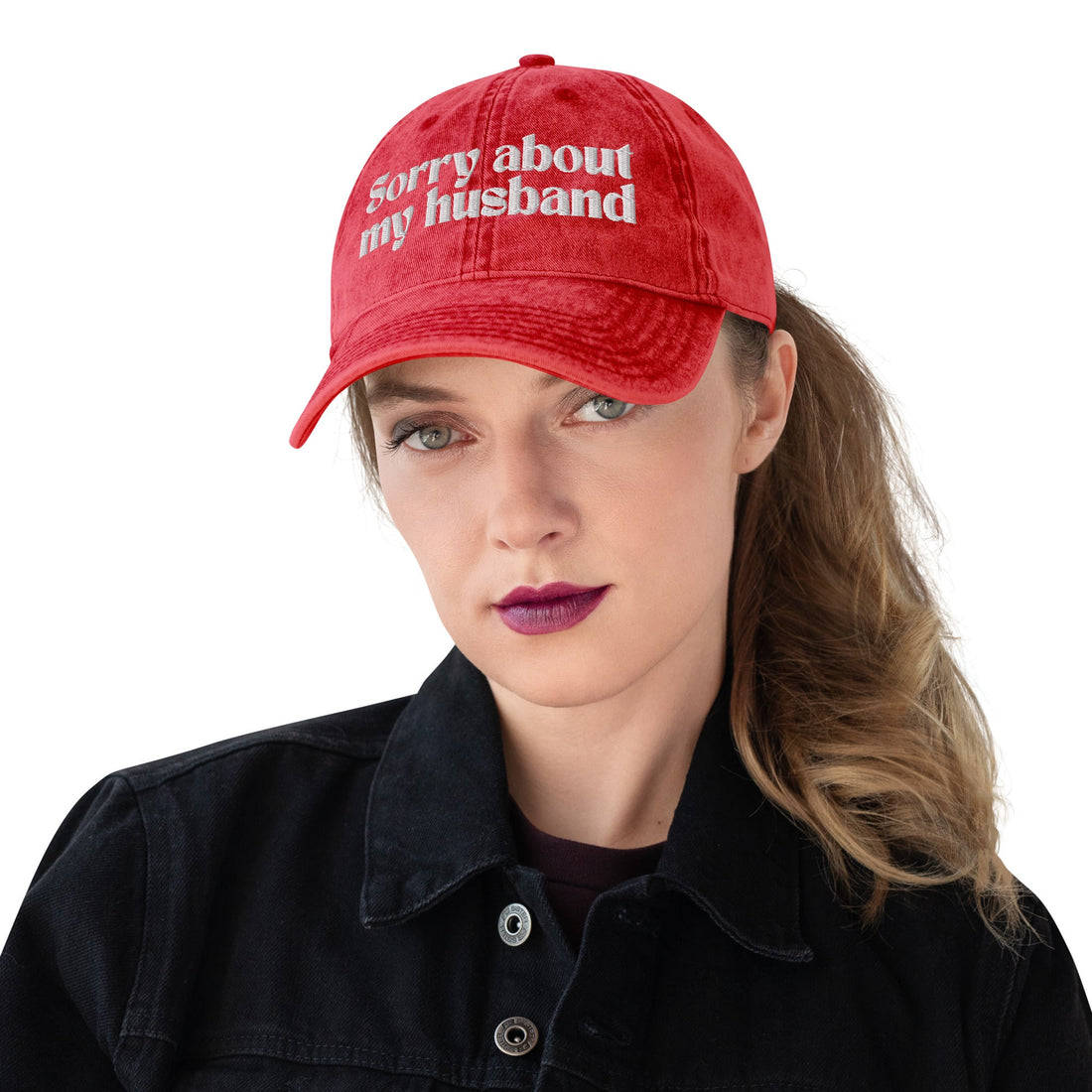 'Sorry' Vintage Cotton Twill Cap: Apologize in Style