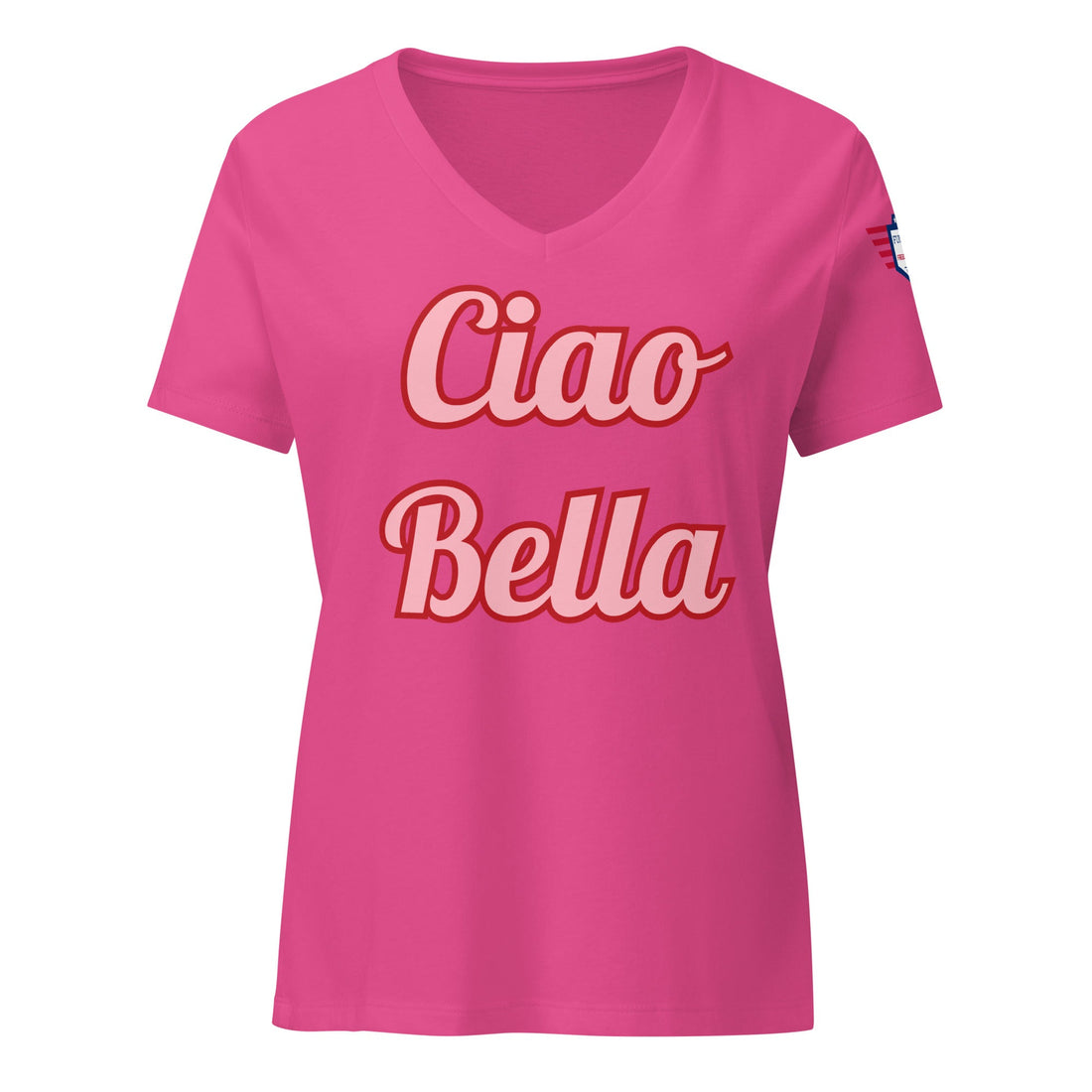 Ciao Bella: Sassy Women's Relaxed V-Neck T-Shirt Vibes