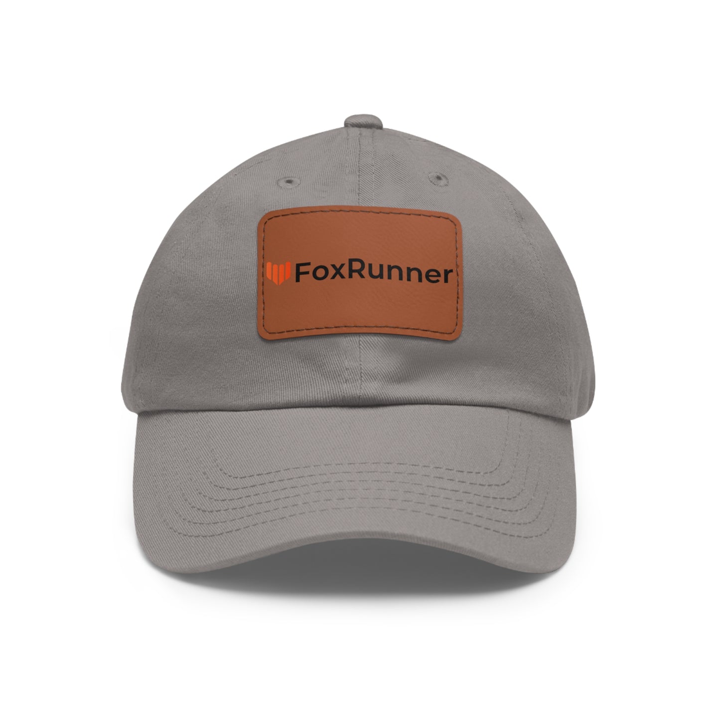 FoxRunner Leather Patch Hat — Casual Adjustable Baseball Cap
