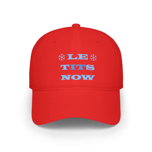 LETitSNOW - Fun Holiday Low Profile Baseball Cap, Casual Cap, Festive Headwear, Unique Gift for Friends, Summer Accessory, Party Hat
