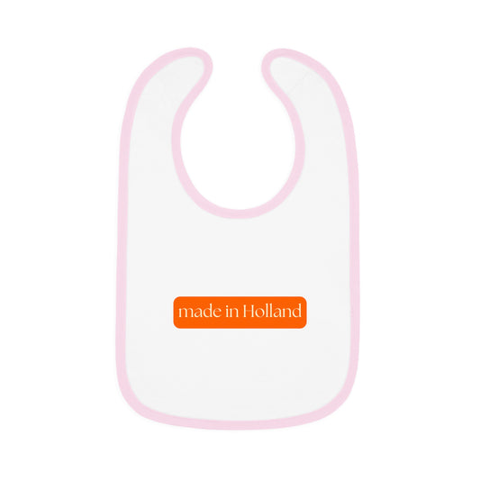 Made in Holland Bib, Dutch Gift for New Parents, Stylish Baby Accessory, Perfect for Baby Showers, Baby Feeding