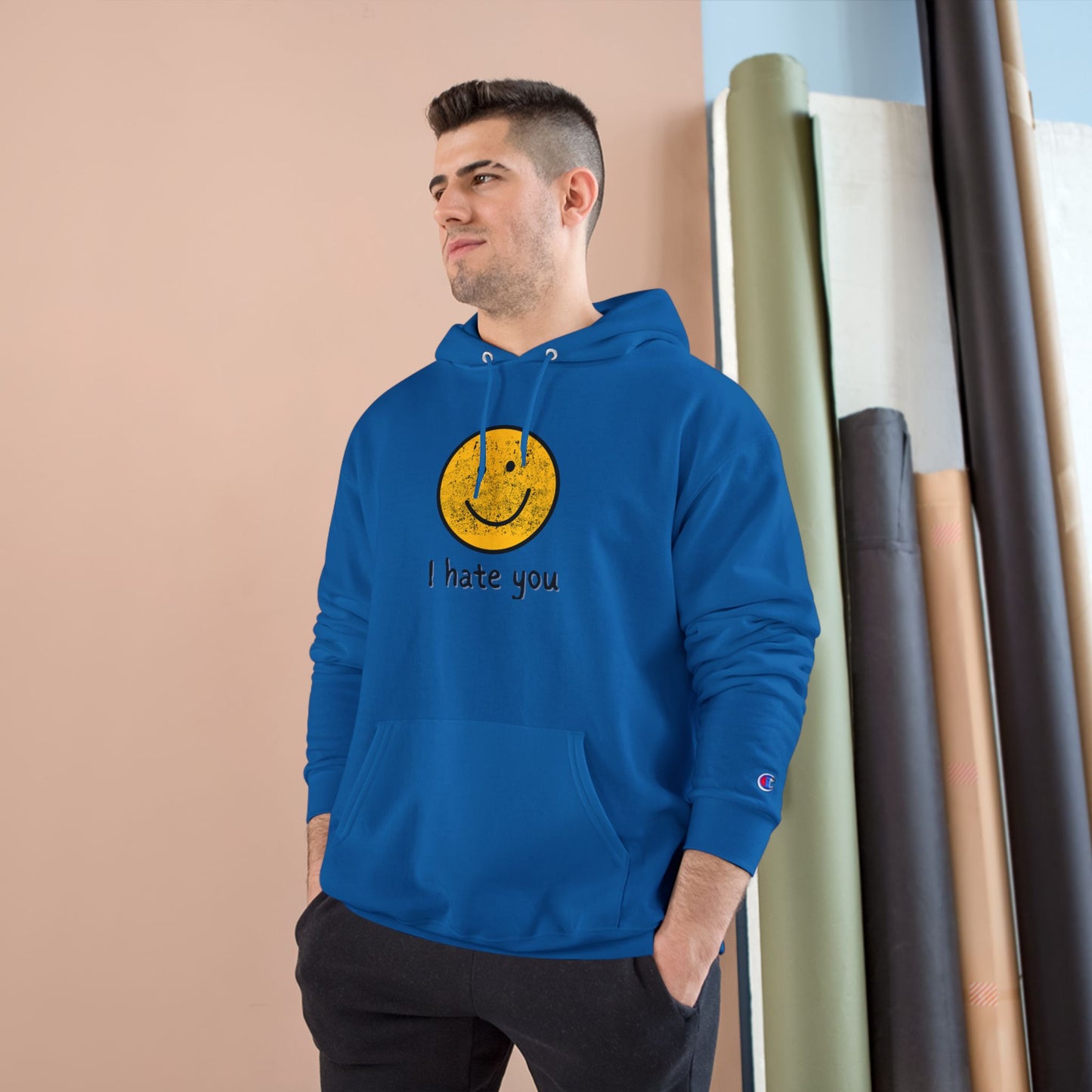 Harry Styles - SNL - I Hate You Smiley Hoodie - Champion Brand
