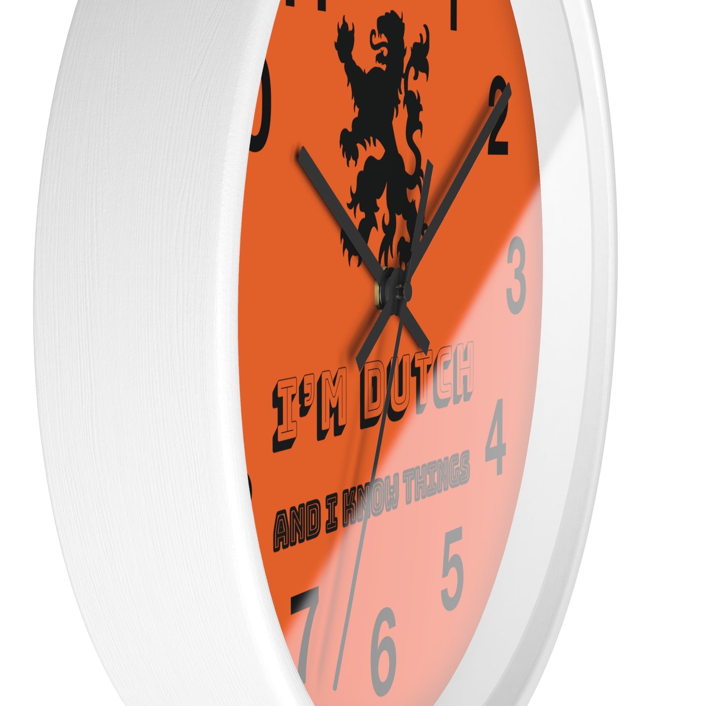 I’m Dutch and I Know Things Wall Clock, Home Decor for Dutch Culture Lovers, Unique Clock Gift for Netherlands Lovers, Modern Art Clock, Flag Inspired Design
