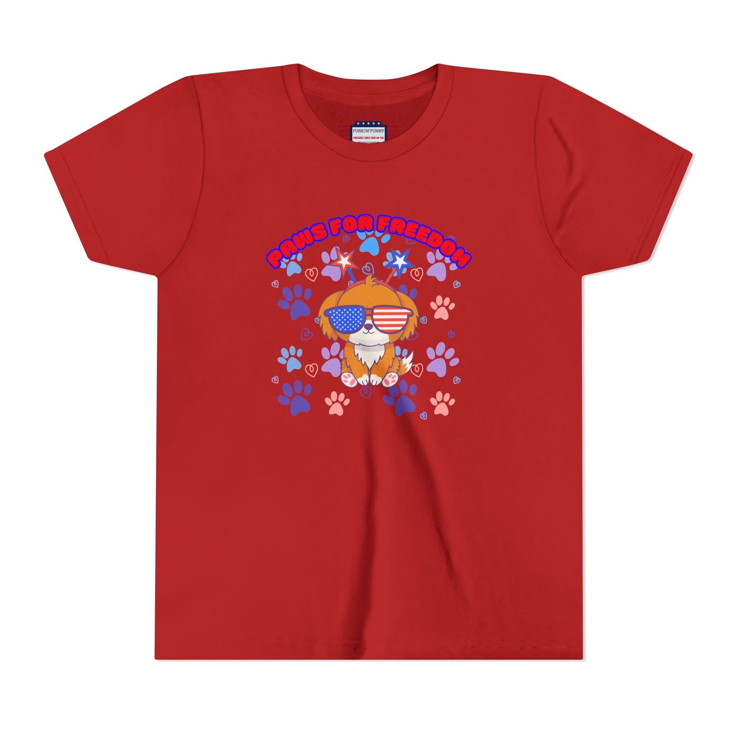 Youth - 'Paws for Freedom' Unisex Classic Tee - Celebrate Pets & Patriotism