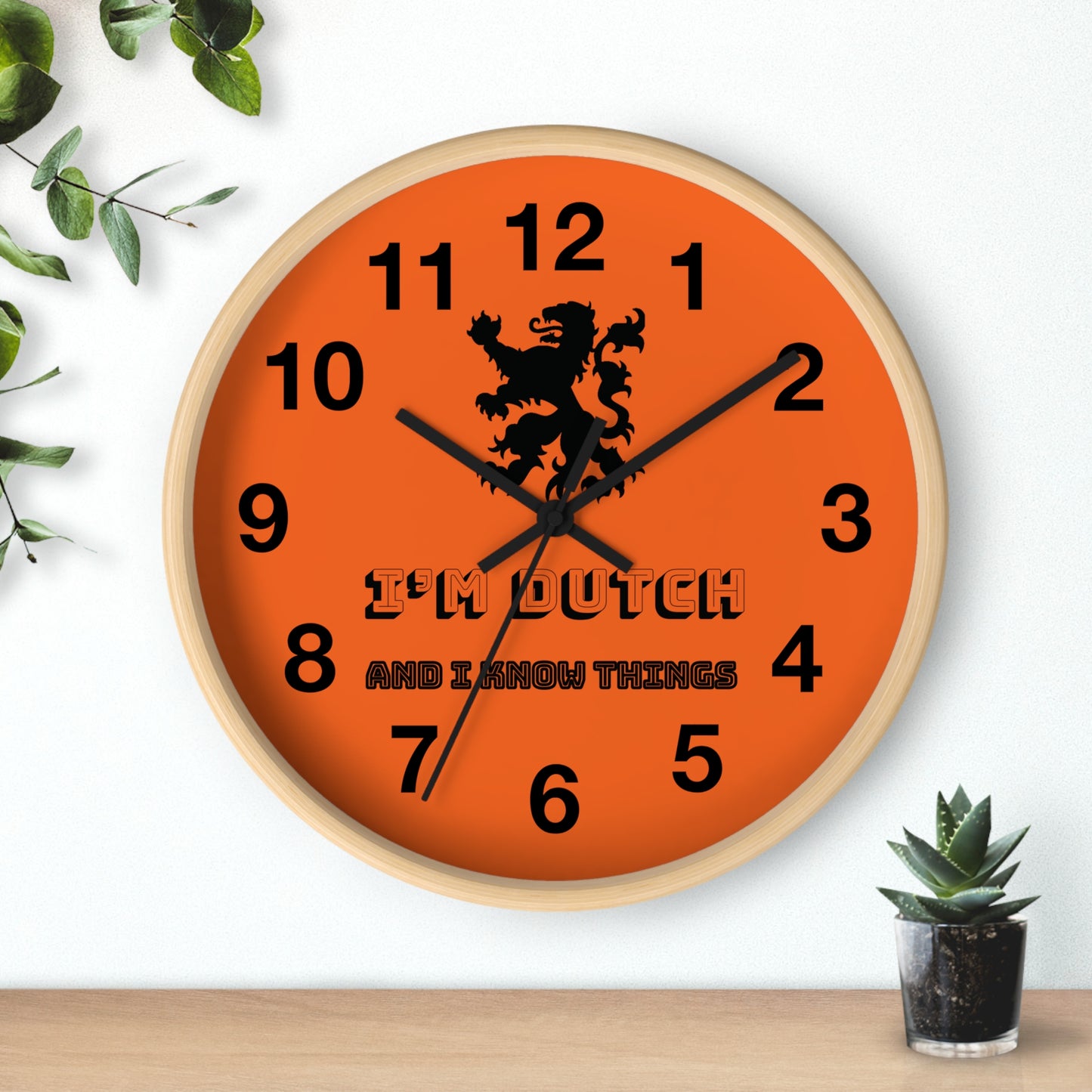 I’m Dutch and I Know Things Wall Clock, Home Decor for Dutch Culture Lovers, Unique Clock Gift for Netherlands Lovers, Modern Art Clock, Flag Inspired Design
