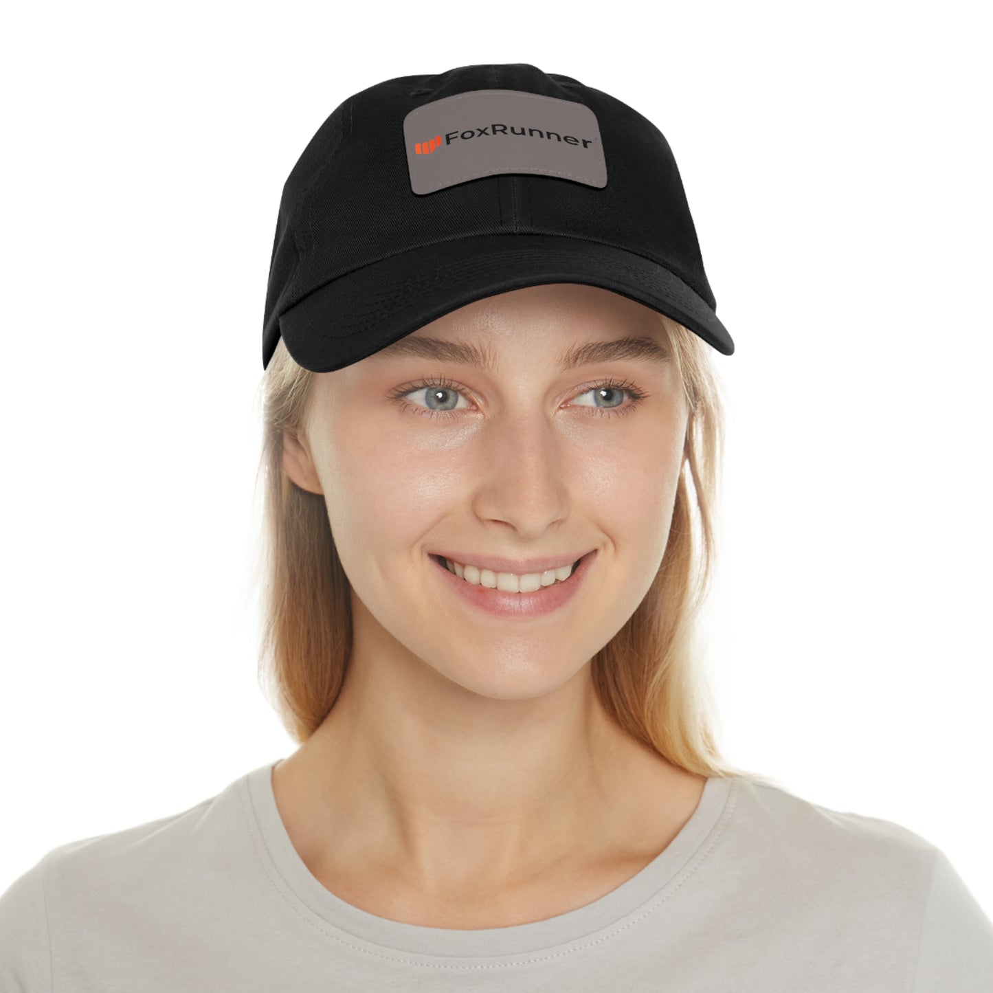 FoxRunner Leather Patch Hat — Casual Adjustable Baseball Cap