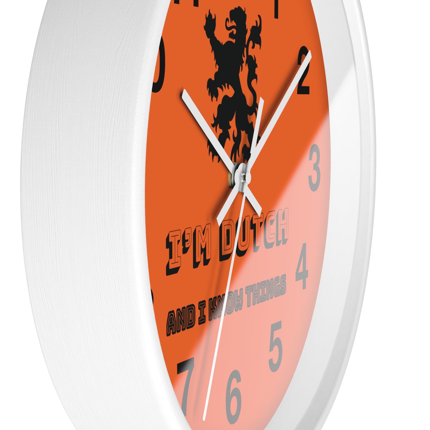 I’m Dutch and I Know Things Wall Clock, Home Decor for Dutch Culture Lovers, Unique Clock Gift for Netherlands Lovers, Modern Art Clock, Flag Inspired Design