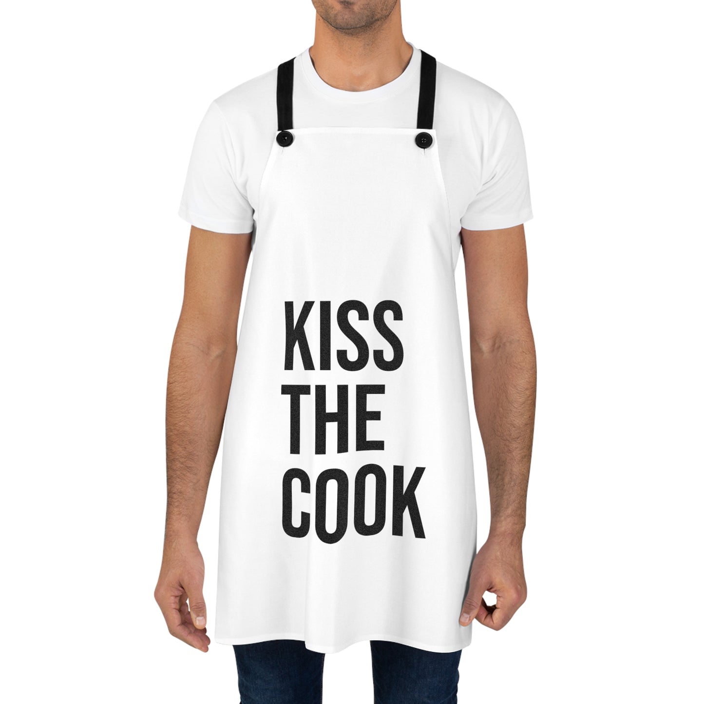 Kiss the Cook Apron, Fun Cooking Apron, Gift for Chef, Wedding Gift, Kitchen Decor, BBQ Apron, Cooking Accessories