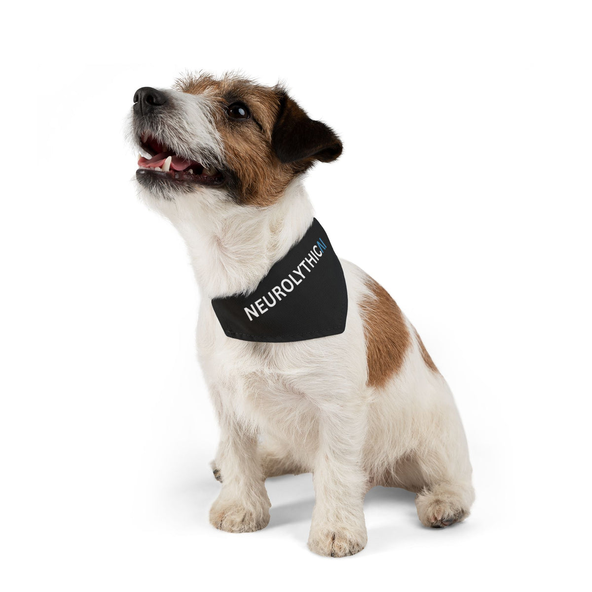 Pet Bandana — 'NEUROLYTHICAI' Black Logo Dog & Cat Collar Accessory