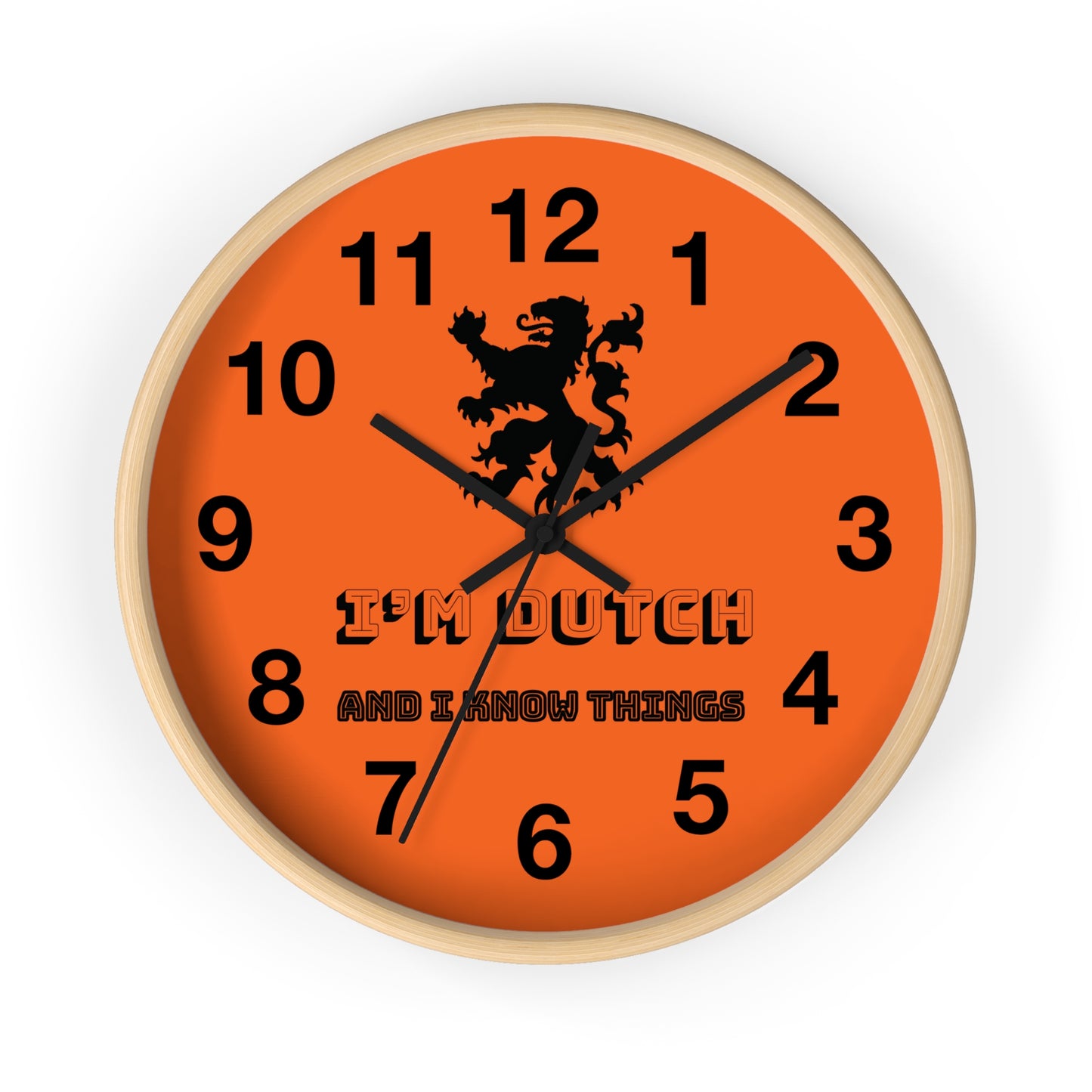I’m Dutch and I Know Things Wall Clock, Home Decor for Dutch Culture Lovers, Unique Clock Gift for Netherlands Lovers, Modern Art Clock, Flag Inspired Design