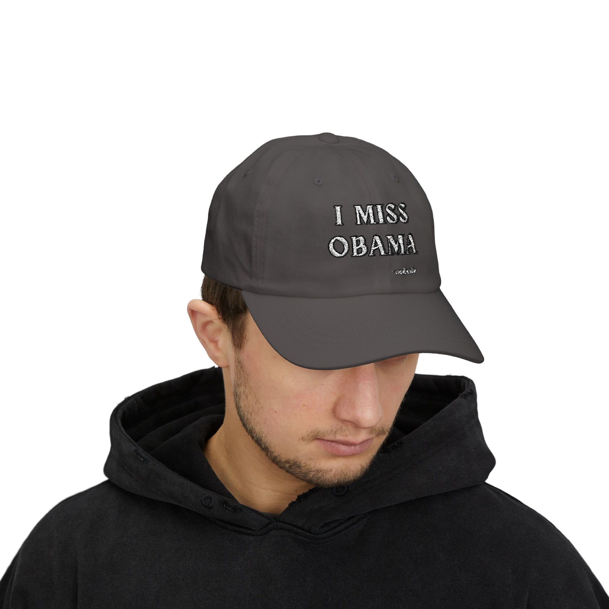 Adjustable dad cap size guide with circumference, width & bill dimensions