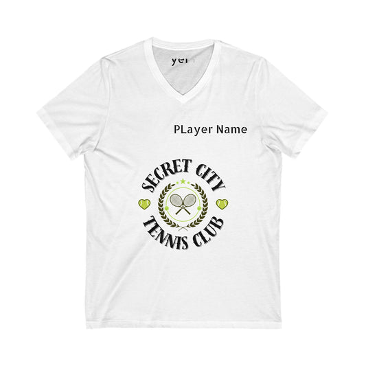 Custom Tennis Club V-Neck Tee - Personalized Player Name