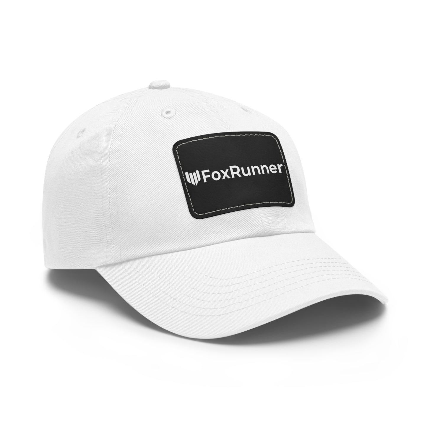 FoxRunner Leather Patch Hat — Casual Adjustable Baseball Cap