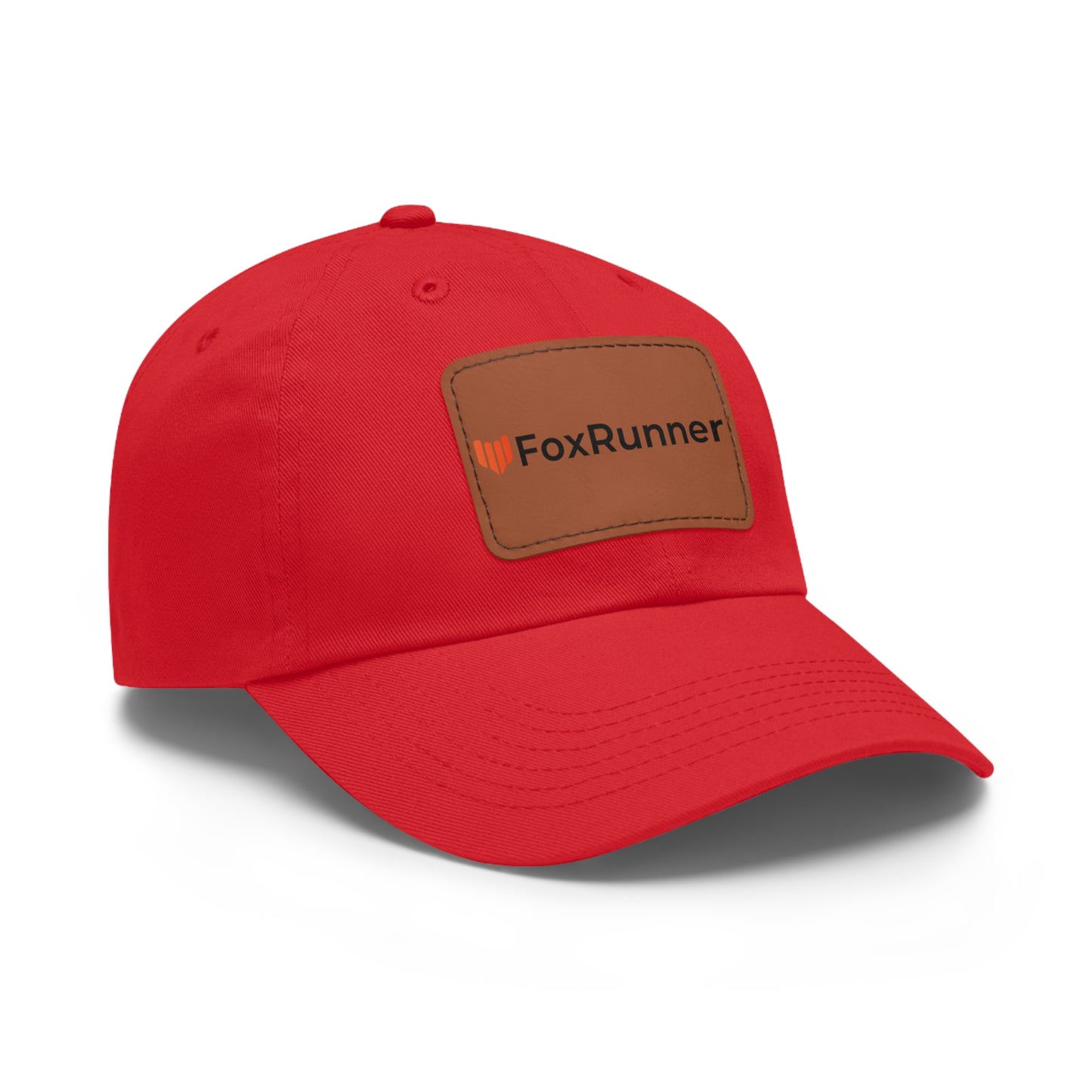 FoxRunner Leather Patch Hat — Casual Adjustable Baseball Cap