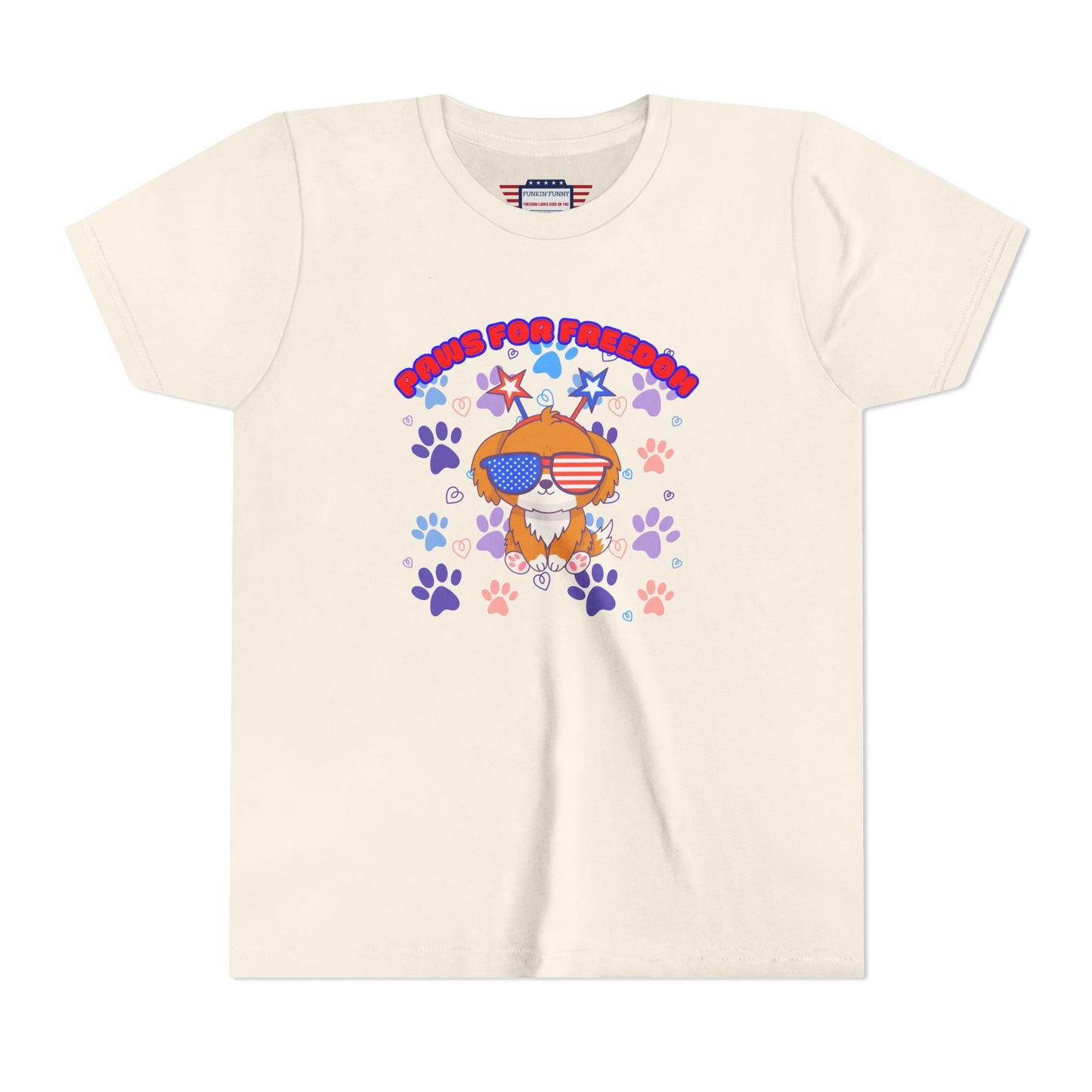 Youth - 'Paws for Freedom' Unisex Classic Tee - Celebrate Pets & Patriotism