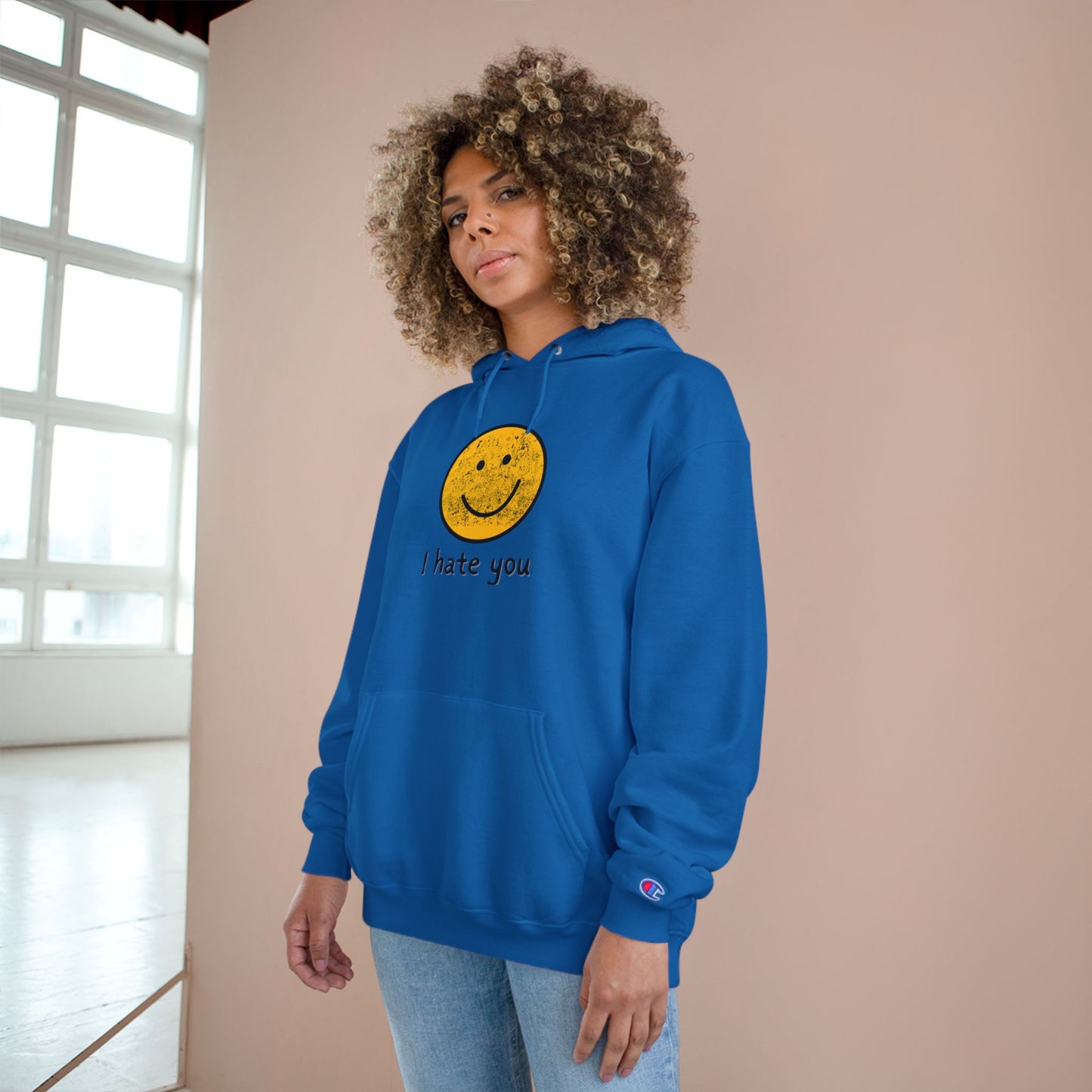 Harry Styles - SNL - I Hate You Smiley Hoodie - Champion Brand